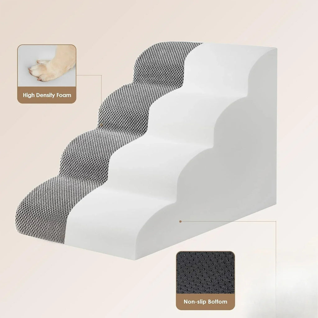 Soft Foam Pet Stairs (2, 3 or 4 Steps) - Customized Height Support