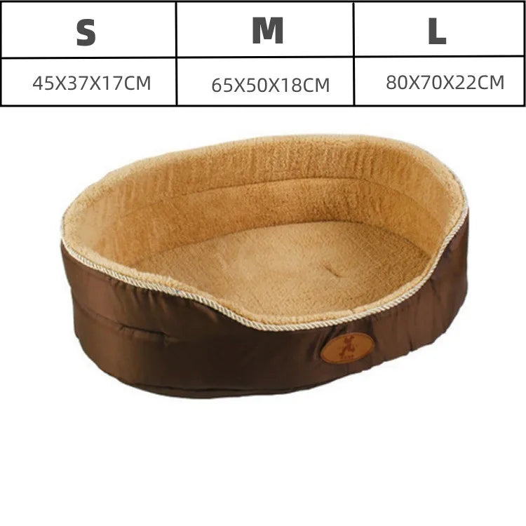 Luxury Oval Pet Bed with High Sides - Premium Comfort for Deep Sleep (Pet Heaven)
