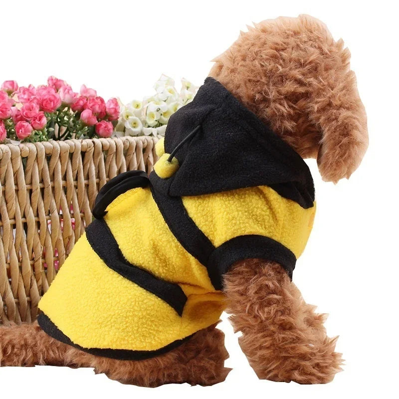 Bee Fleece Costume Coat - Super Warm and Adorable for Pets