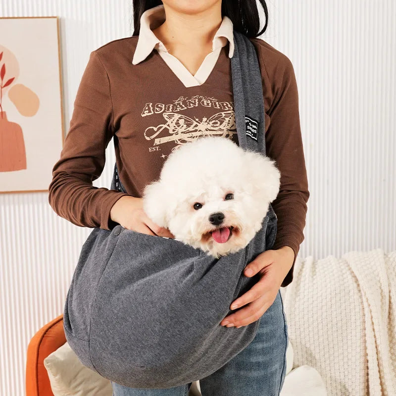 Cozy Canvas Hands-Free Pet Sling Carrier