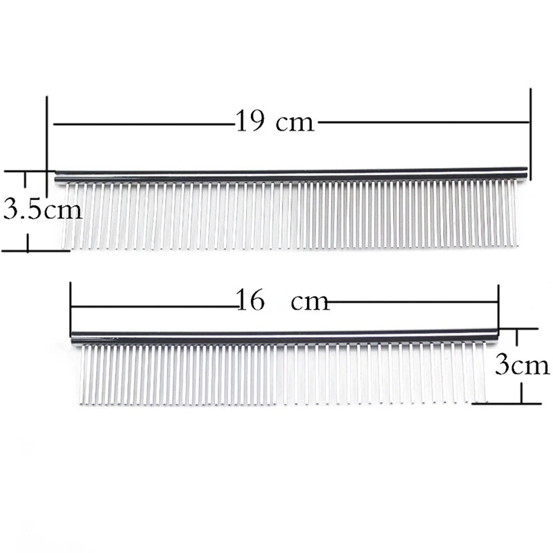 Professional Dual-Sided Stainless Steel Grooming Comb
