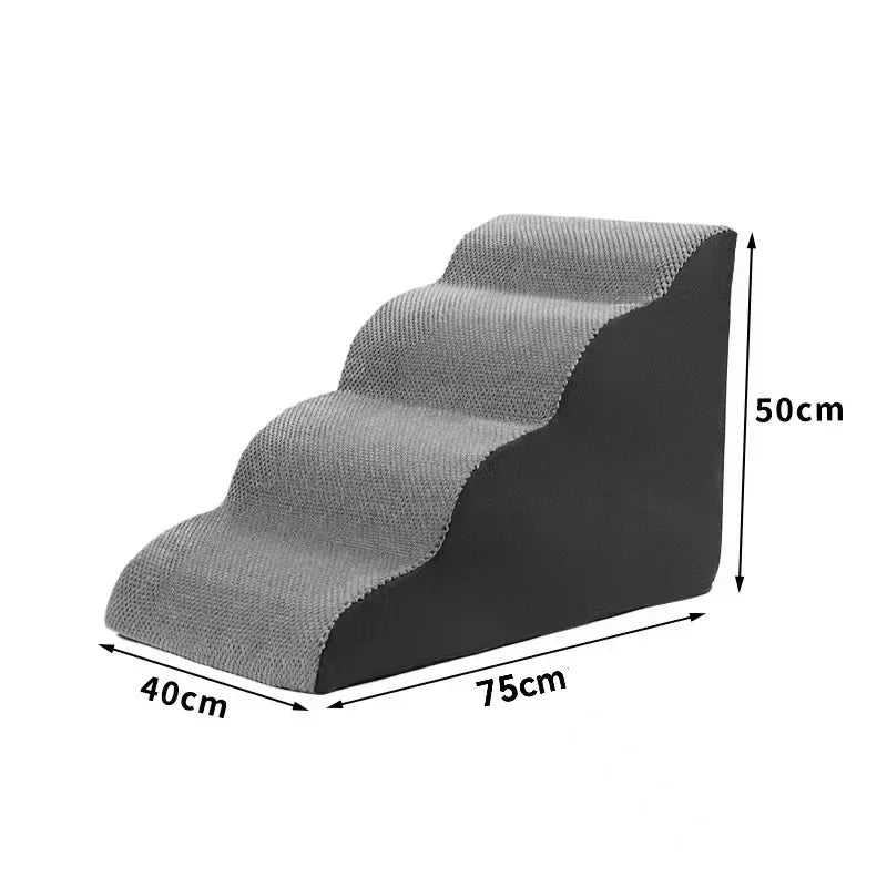 Soft Foam Pet Stairs (2, 3 or 4 Steps) - Customized Height Support