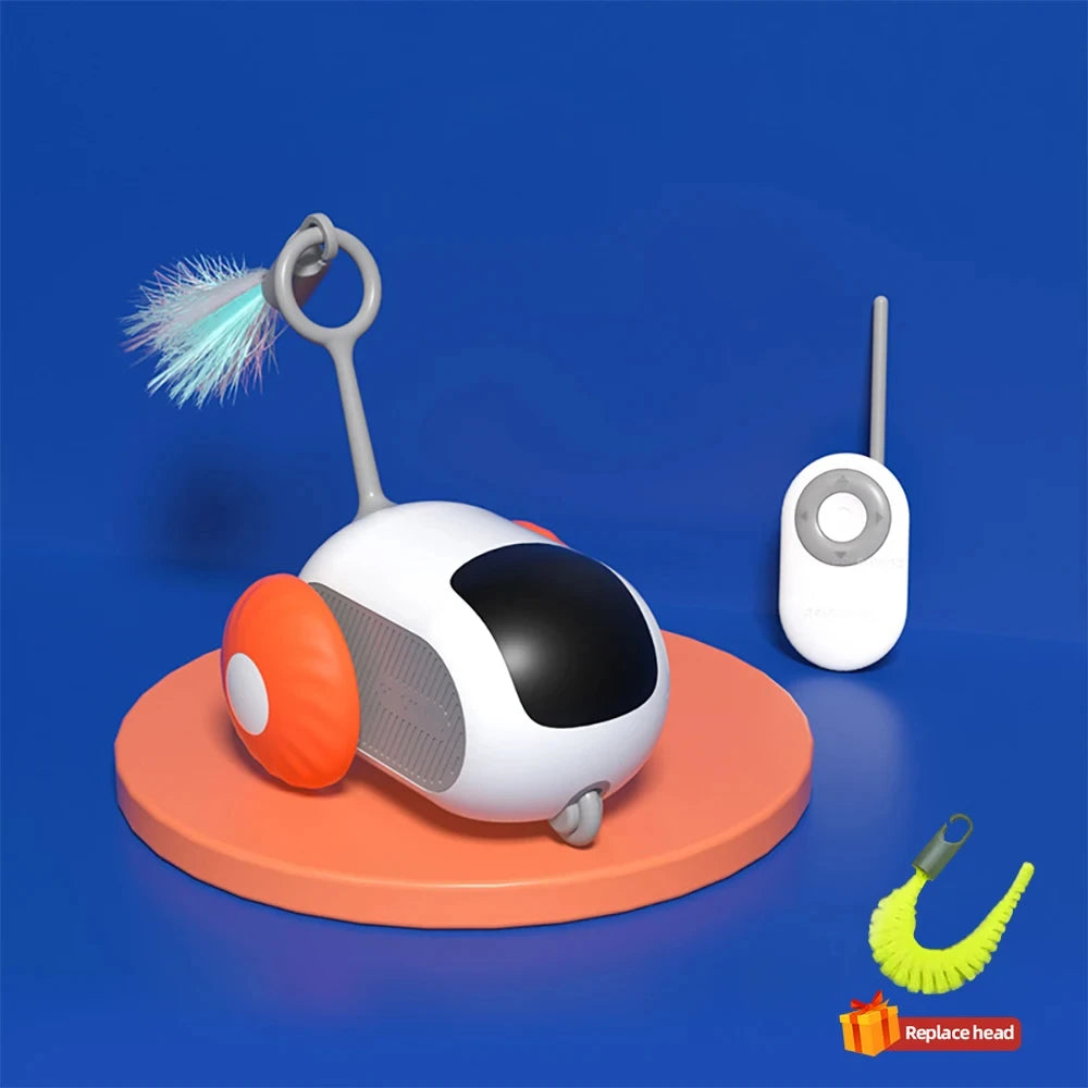 Remote Controlled Interactive Robot Car (15m) - Autonomous Hunting and Safe Fun for Cats