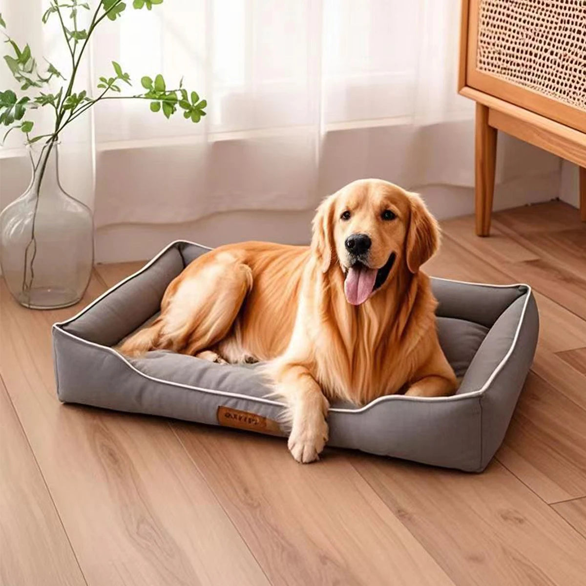 Waterproof Rectangular Dog Bed - Orthopedic Support and Easy to Clean