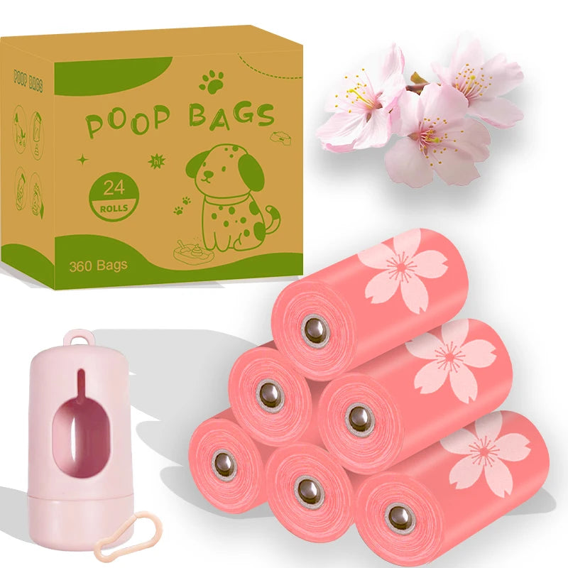 UltraStrong Floral Scented Dog Waste Bags (15 Bags Per Roll)