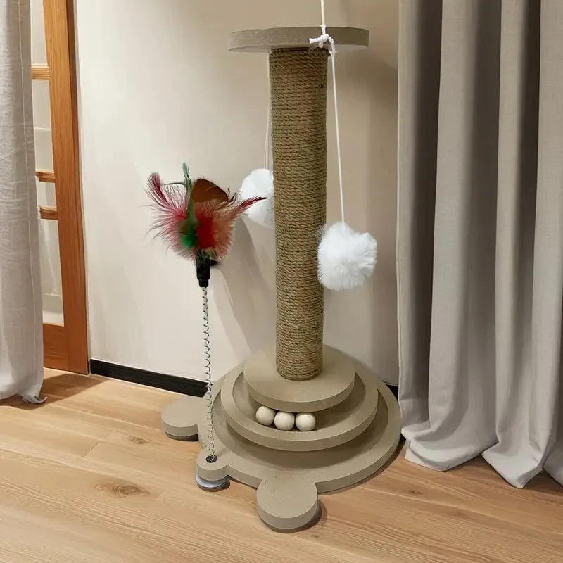 Paw-Shaped Base Sisal Cat Scratching Tower