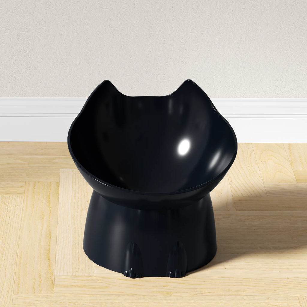 Ergonomic Cat-Head Raised Feeder