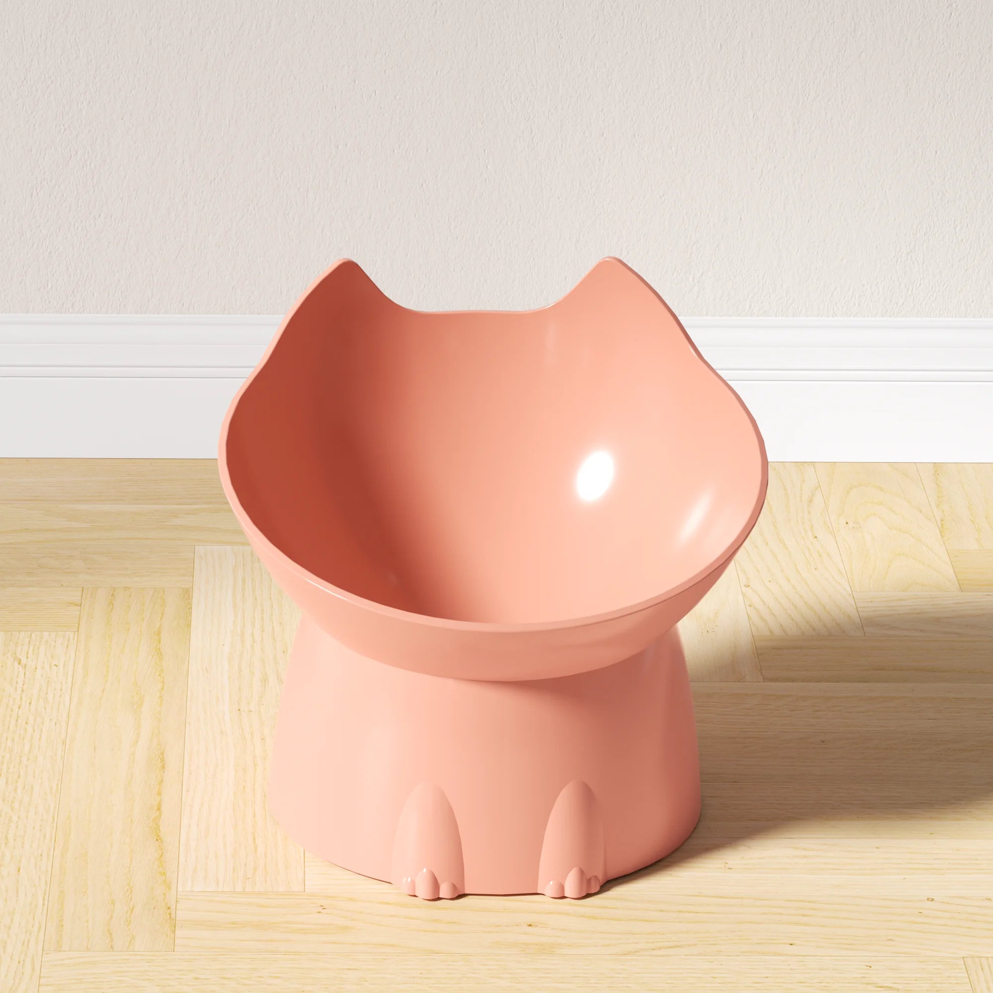 Ergonomic Cat-Head Raised Feeder