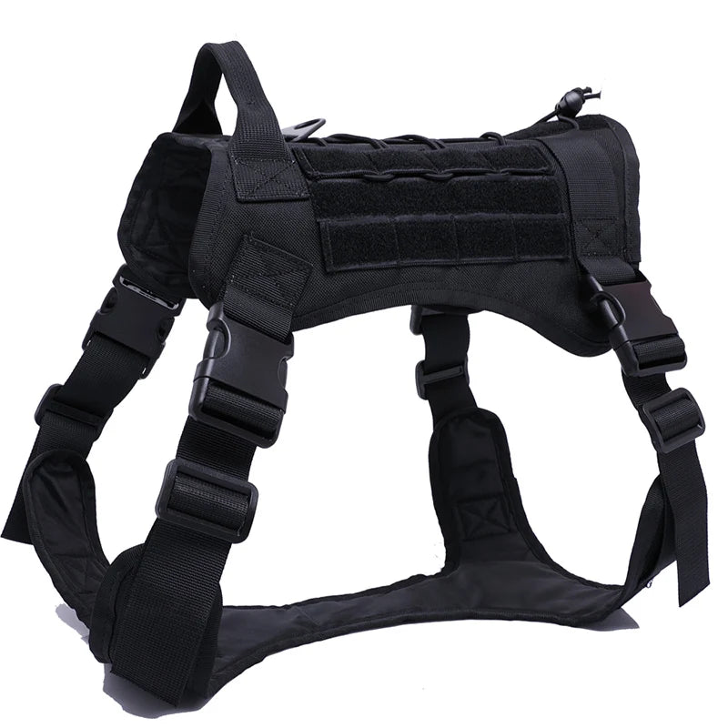 Heavy-Duty Tactical No-Pull Dog Harness and Bungee Leash Set