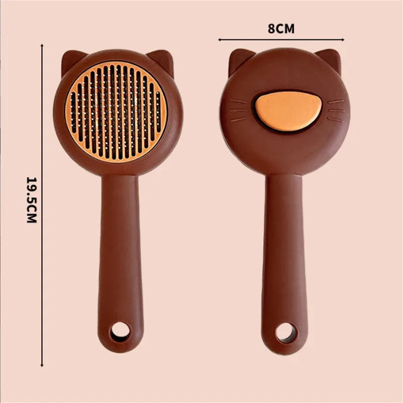 Comfort-Clean Cat Head Pet Grooming Brush