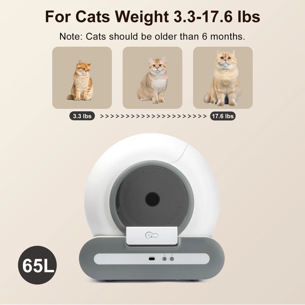 DOEL Self-Cleaning Smart Cat Litter Box with Wi-Fi & Radar Detection