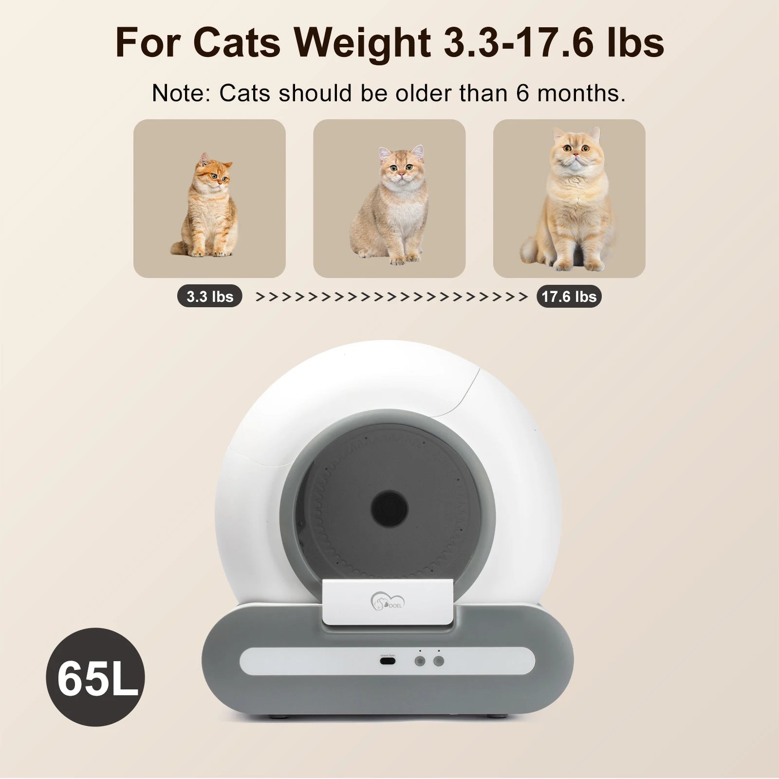 DOEL Self-Cleaning Smart Cat Litter Box with Wi-Fi & Radar Detection
