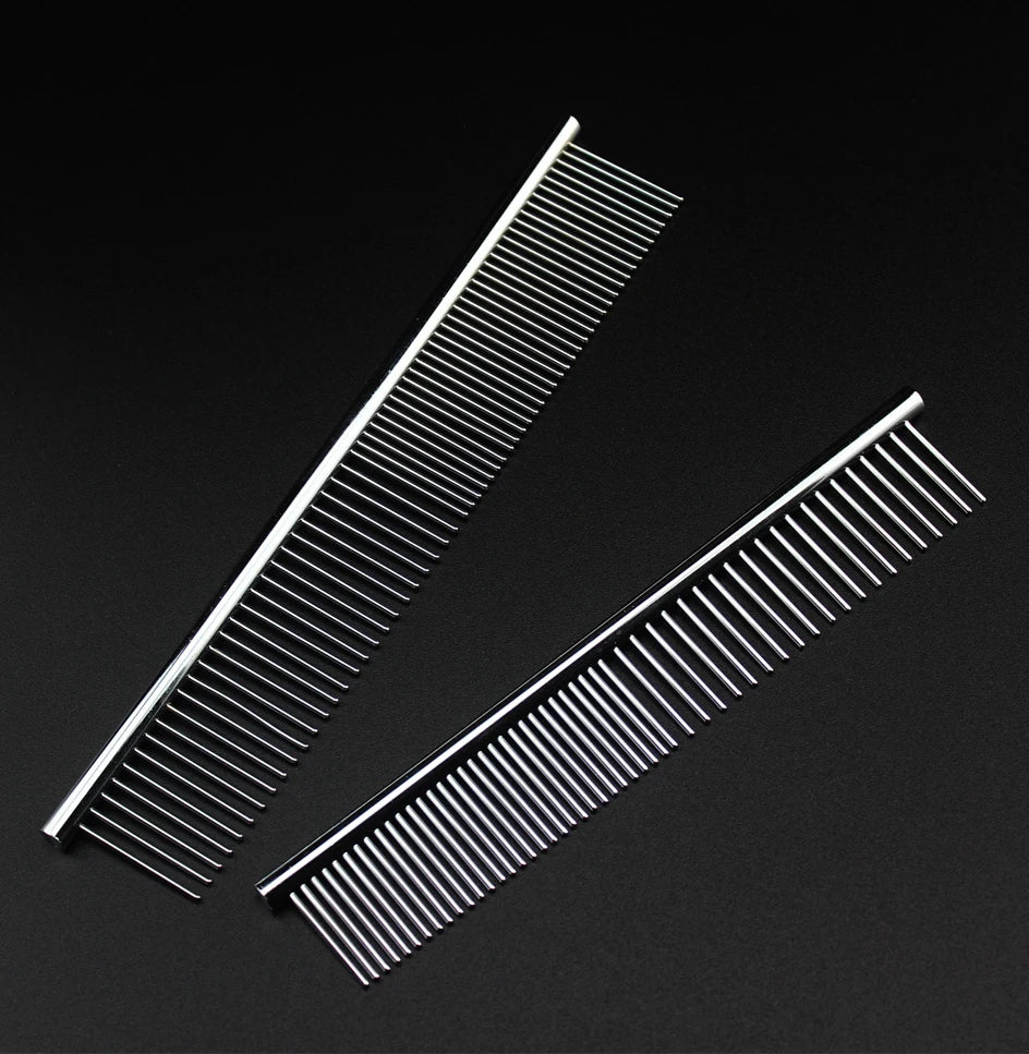 Professional Dual-Sided Stainless Steel Grooming Comb
