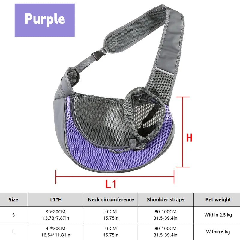 Hands-Free Comfort Pet Sling Carrier (Mesh)