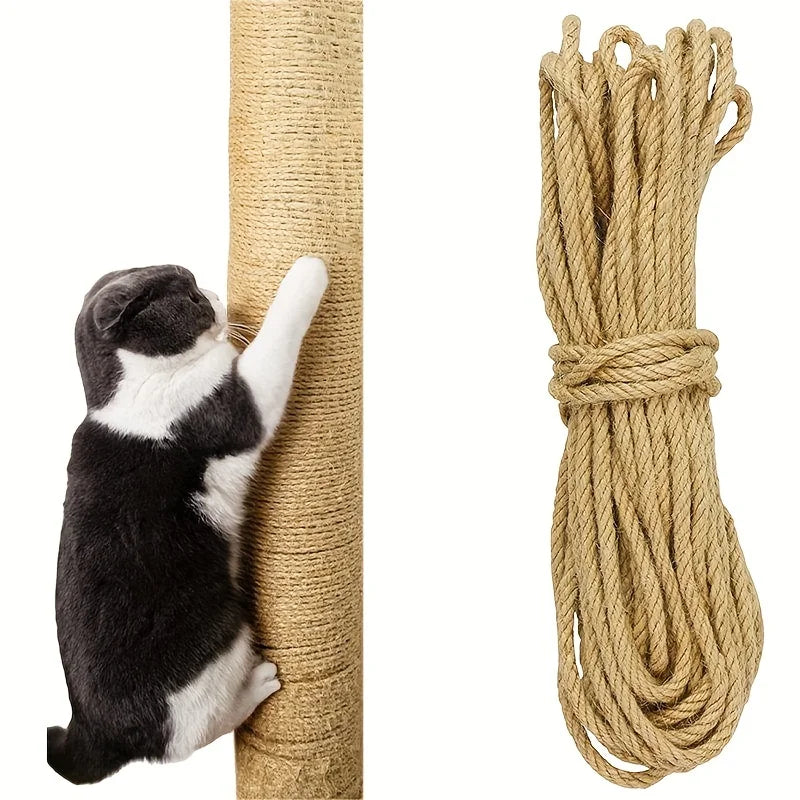 DIY Sisal Rope Roll for Scratching Post Repair & Creation