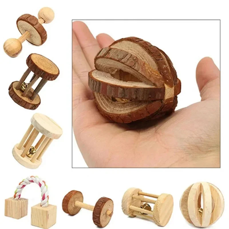 Natural Wooden Molar Toy Collection