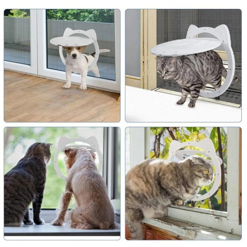 4-in-1 Smart Locking Cat Door - Total Flow Control