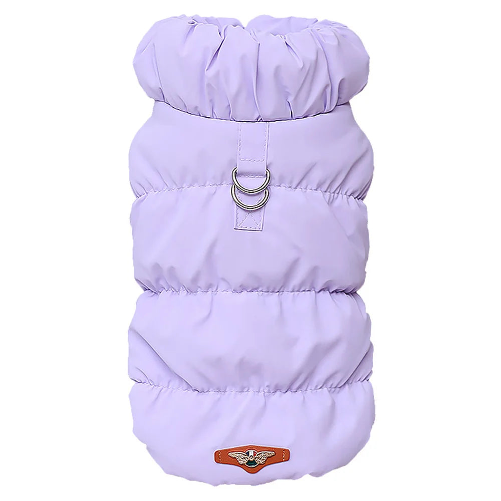 Elegant Puffer Pet Coat (Multiple Colors) - Maximum Warmth with Dual D-Ring