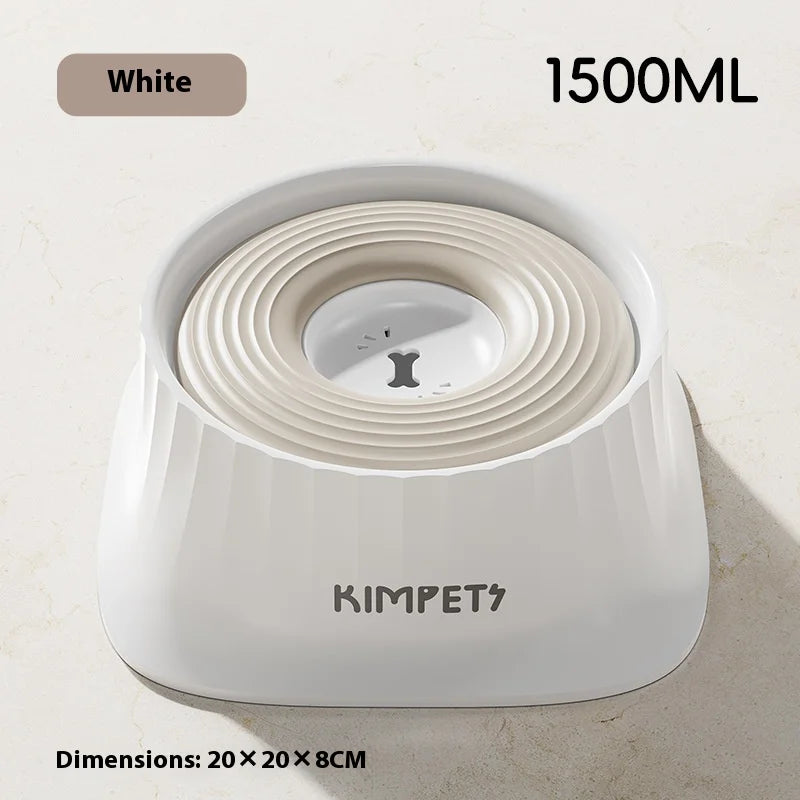 1500ml Anti-Splash Floating Water Bowl