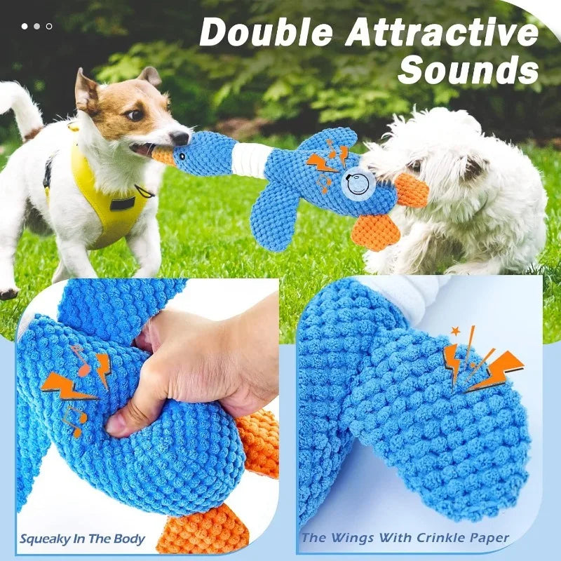 Squeaky Duck/Goose Plush Toy - Soft Texture for Cuddling and Chewing