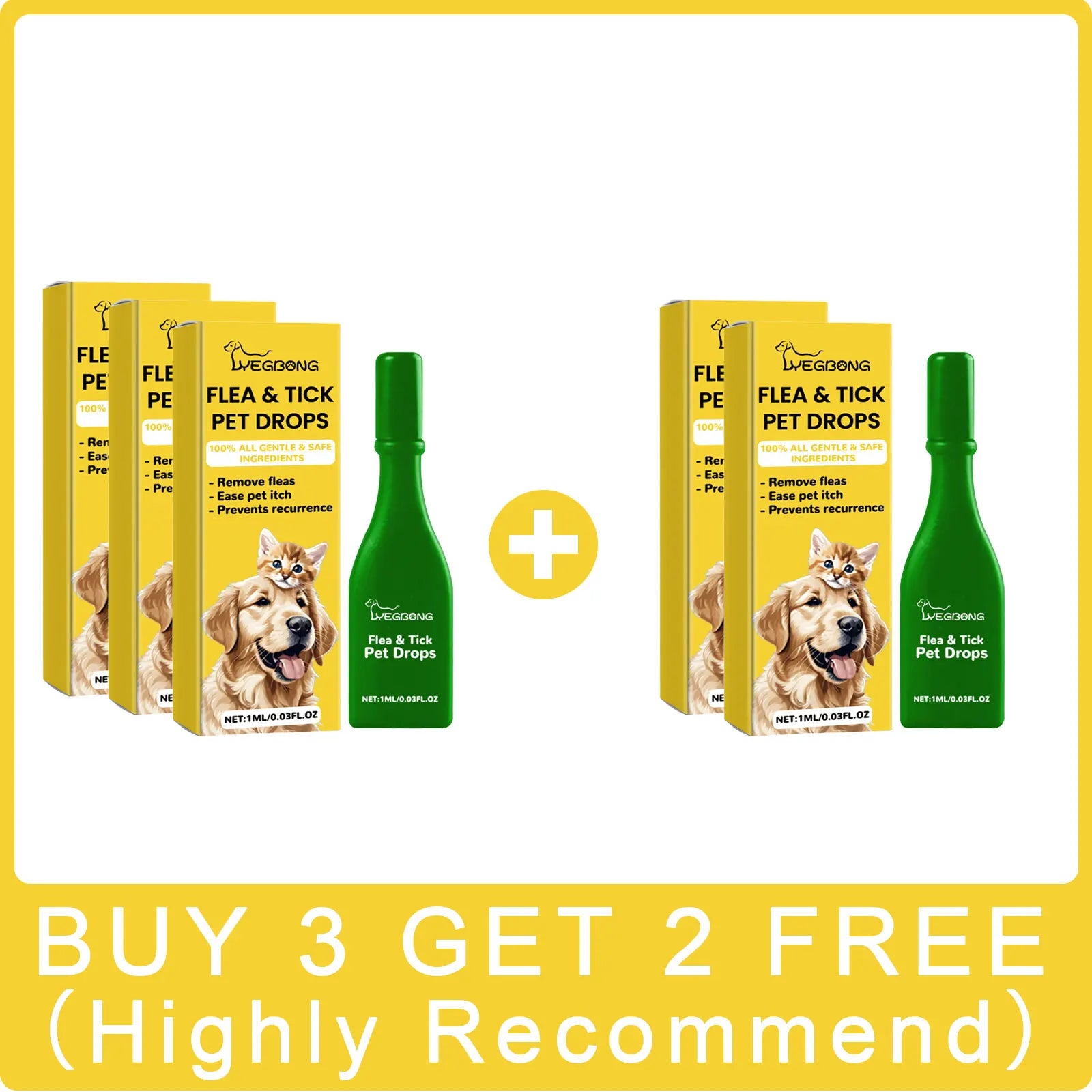 Gentle Flea & Tick Relief Pet Drops (1ml, 3ml, 5ml and 8ml)