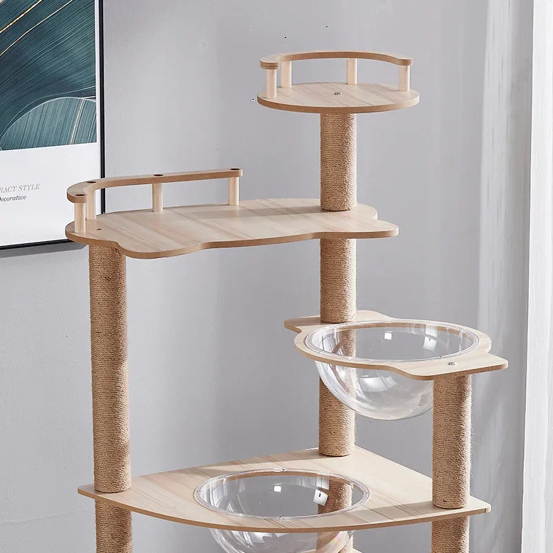 Modern Multi-Level Cat Tree with Observation Hammock