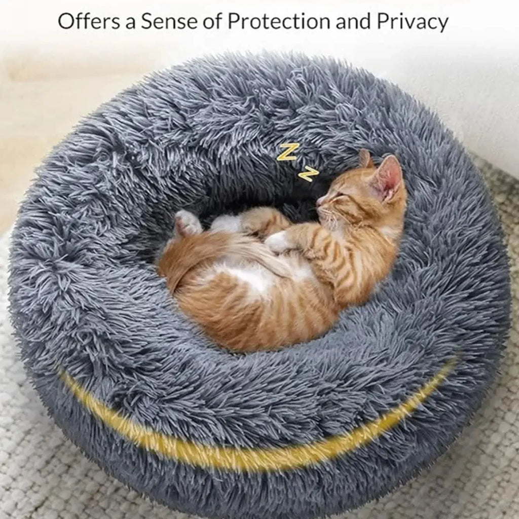 Fluffy Round Pet Bed (Machine Washable) - Maximum Comfort and Versatility