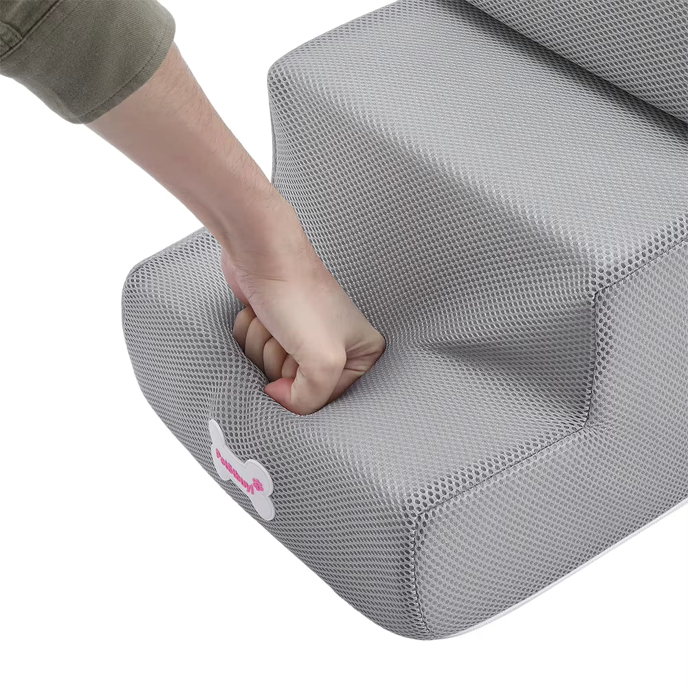 3-Step Adjustable Pet Stairs - Height Adjustment and Joint Support