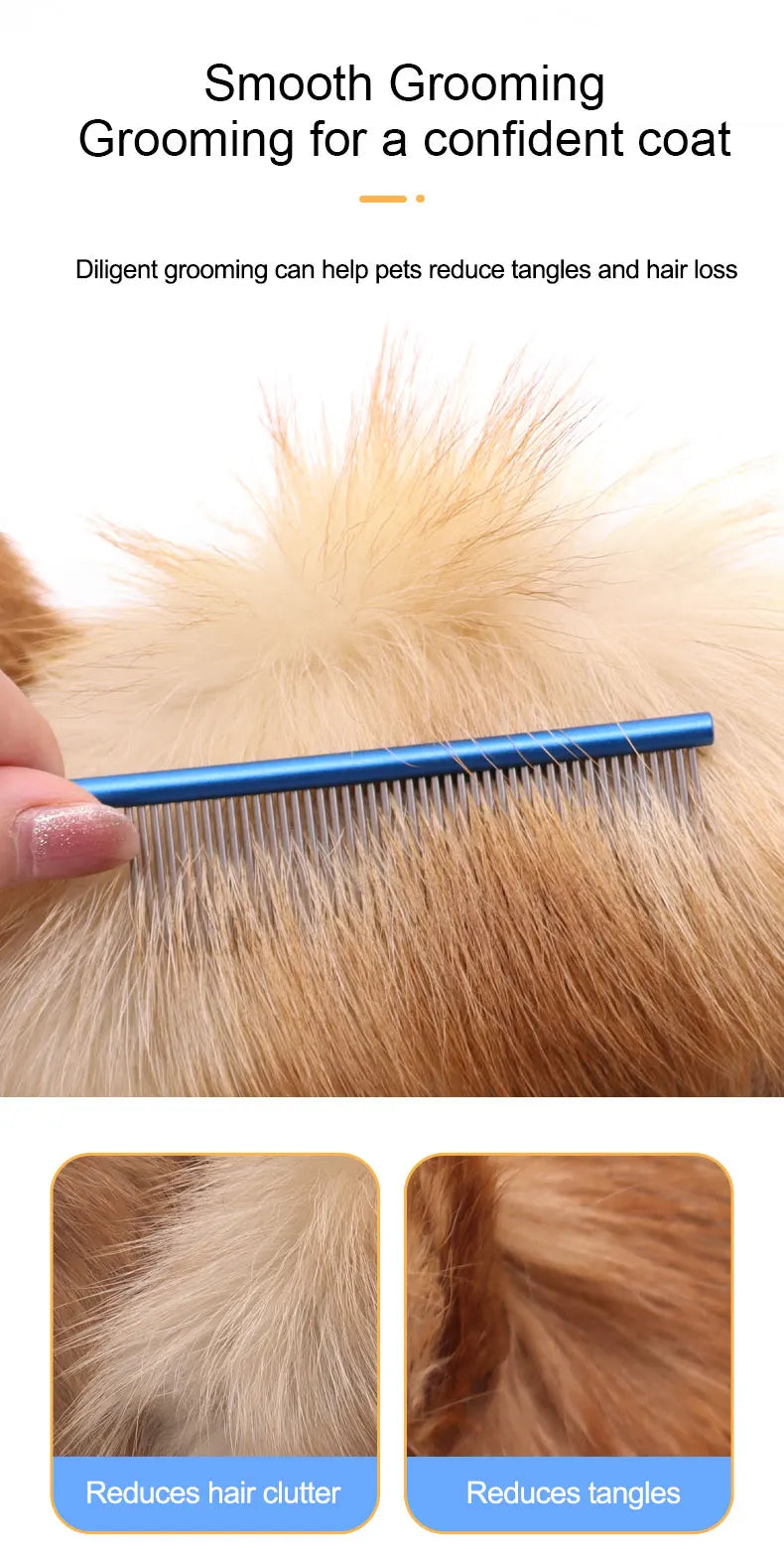 Gentle Care Stainless Steel Grooming Comb