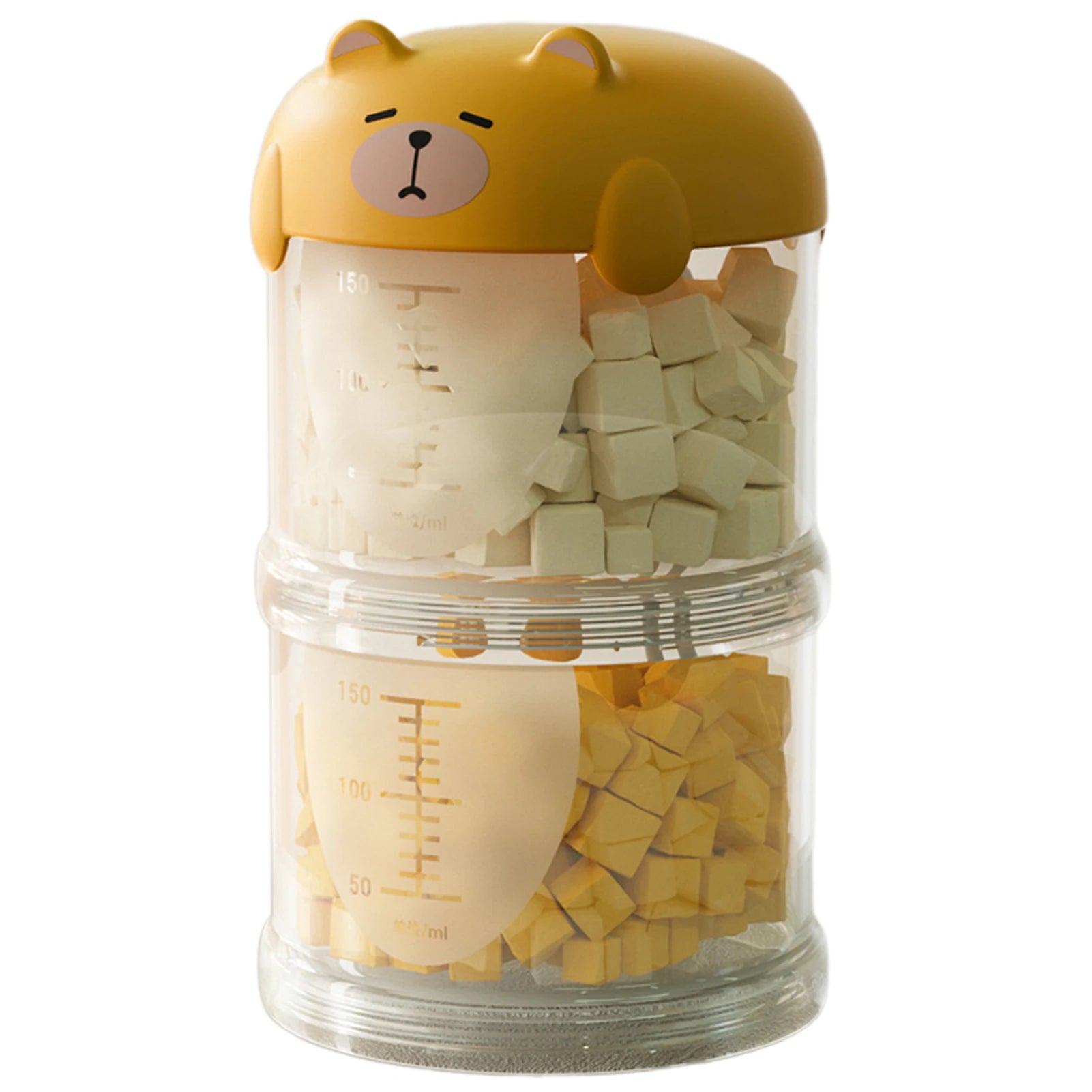 Stackable Bear-Top Travel Food Dispenser